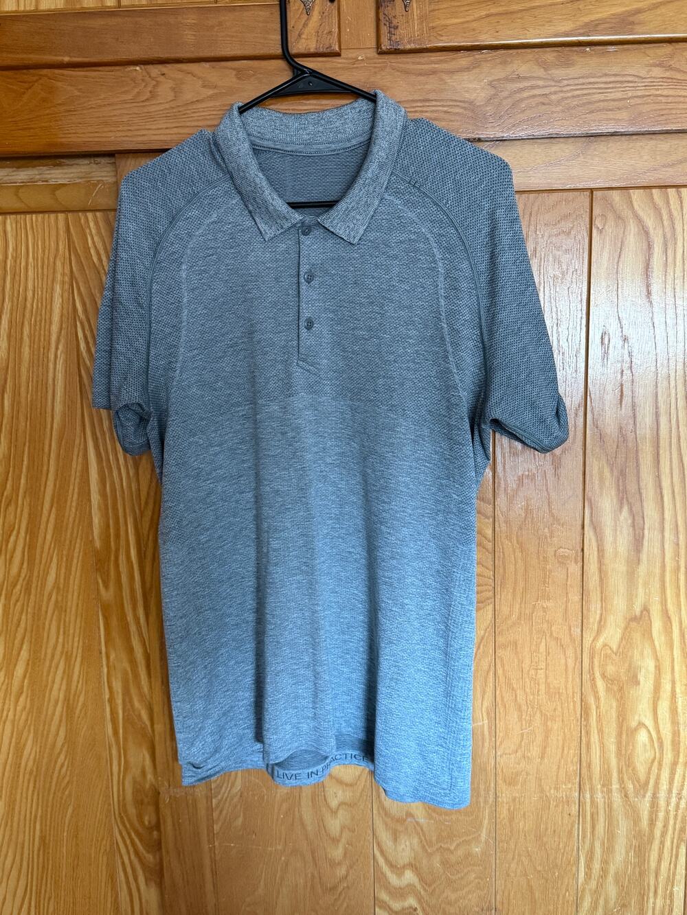 Men's Lululemon Metal Vent Tech Polo Shirt Grey - Large